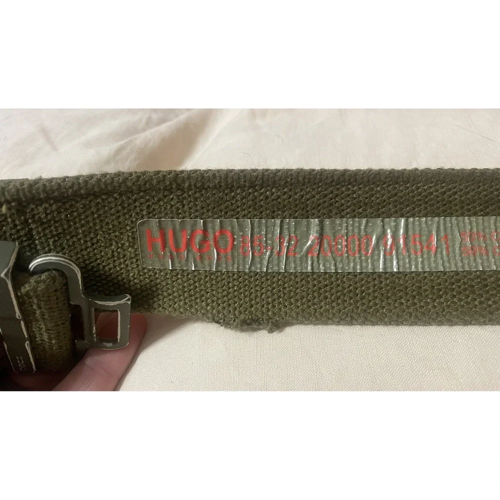 Hugo Boss Belt Sz 32 / 85 Military Green Pistol 20000‎ 91541
